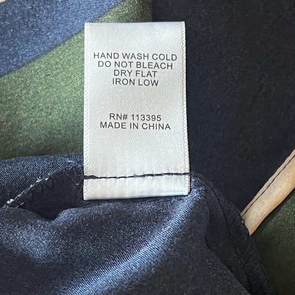 Striped Green Button Up and Tie Dress - Picture 5 of 5